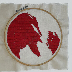 Stickarbeit, ca. 33 x 33 cm, 2020