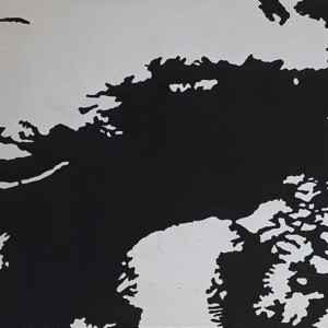 Acryl und Chamäleonpigment auf Holzgrund, 70 x 100 cm, 2021