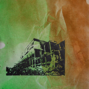 Sprühfarbe und Graphit auf Papier, 89,9 x 64 cm, 2024