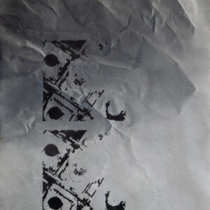 Sprühfarbe und Farbstift auf Papier, 89,9 x 64 cm, 2024