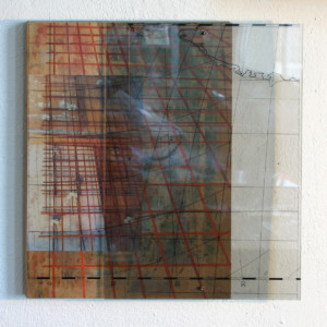 Holz, Folie, Foto, Tempera, Acrylglasscheibe, 48,3 x 48,3 cm, 2017