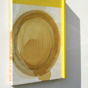 Acryl und Schellack auf Holzgrund, montiertes Holz, 49 x 37,5 x 3,8 cm, 2019