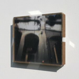Holzkasten, Foto, Lentikularfolie, Spiegelfolie, 21,2 x 26,3 cm, 2019