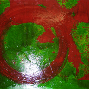 Tempera, Öl und Schellack auf Landkarte, kaschiert auf Hartfaserplatte, 85 x 106 cm, 2014