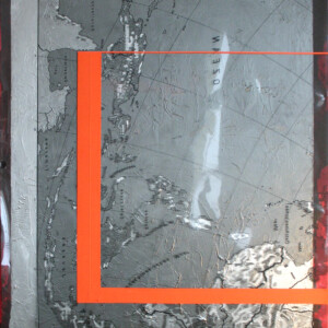 Öl, Tempera, Folie und Klebeband auf Leinwand, 120 x 100 cm, 2016 / 2017